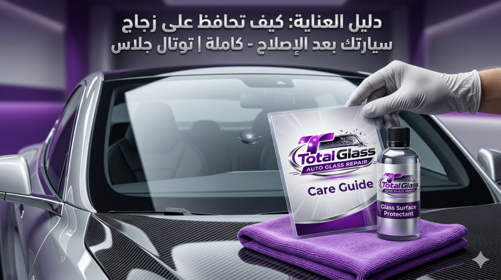 دليل العناية بزجاج السيارة بعد تصليح شروخ الزجاج - توتال جلاس التجمع الخامس