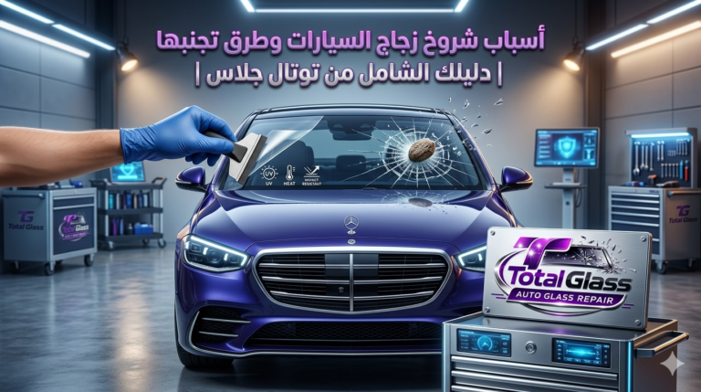 دليل أسباب وطرق تصليح شروخ زجاج السيارات بالتجمع الخامس - مركز توتال جلاس